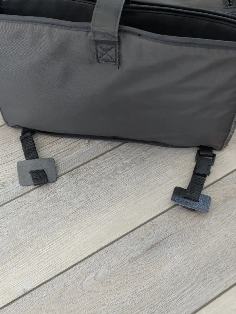 Black & Gray Men's Organizer Bag - Padded Laptop/Accessory Case For Travel